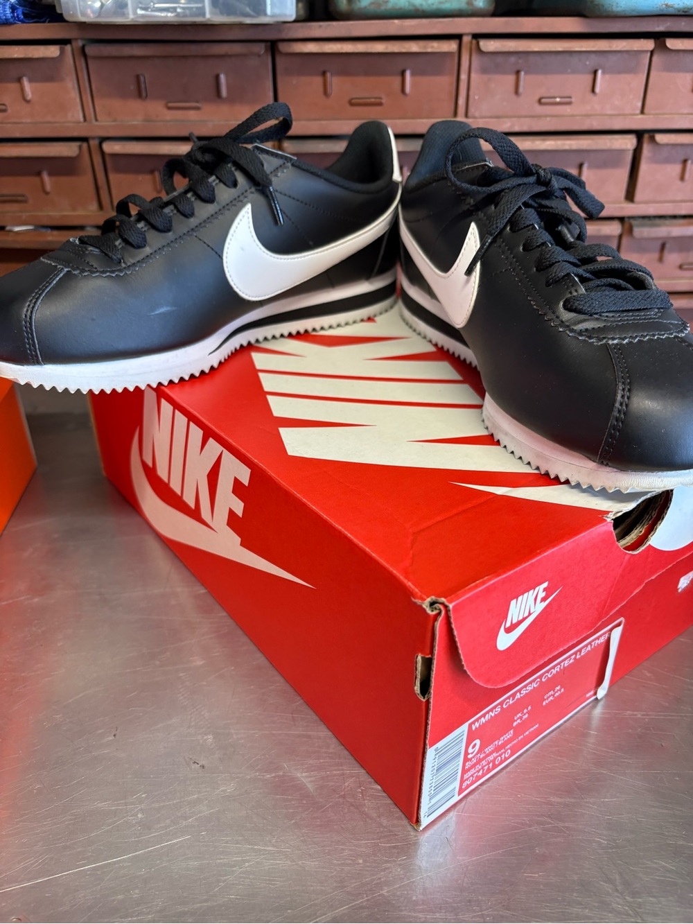 Nike Classic Black & White Cortez Sneakers